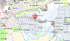神戸市須磨区友が丘、中古マンションの地図画像です
