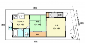 神戸市須磨区南町、中古一戸建ての間取り画像です