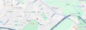 神戸市須磨区高倉台、中古マンションの地図画像です