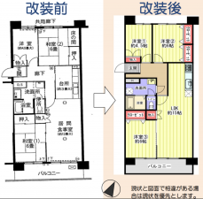 神戸市須磨区横尾、中古マンションの間取り画像です