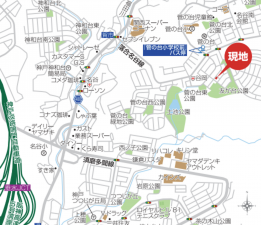 神戸市須磨区菅の台、新築一戸建ての地図画像です