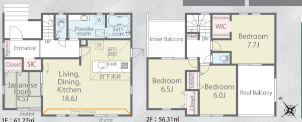神戸市須磨区菅の台、新築一戸建ての間取り画像です