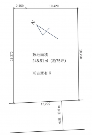 神戸市須磨区高倉台、土地の間取り画像です