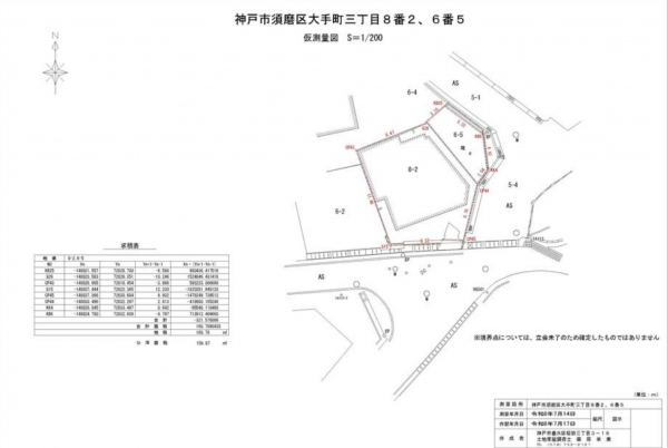 神戸市須磨区大手町、土地の間取り画像です
