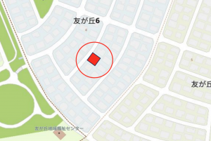 神戸市須磨区友が丘、新築一戸建ての地図画像です