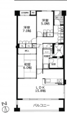 神戸市須磨区高倉町、中古マンションの間取り画像です