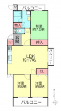 神戸市須磨区友が丘、中古マンションの間取り画像です