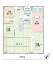 神戸市須磨区高倉町、中古マンションの間取り画像です