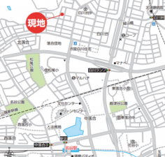 神戸市須磨区北落合、新築一戸建ての地図画像です