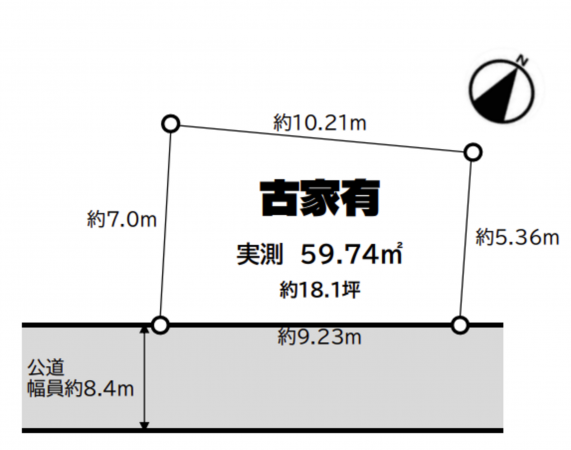 神戸市須磨区月見山本町、土地の間取り画像です