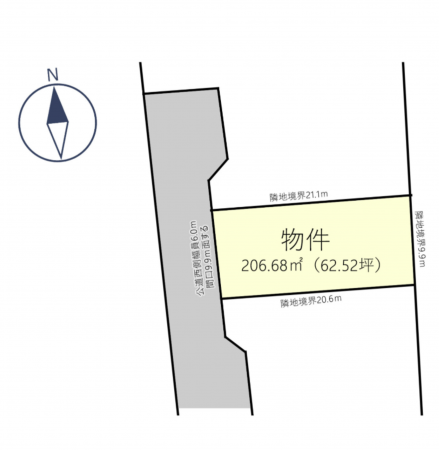 八戸市八太郎、土地の間取り画像です