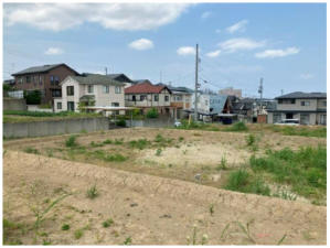 八戸市東白山台、土地の画像です