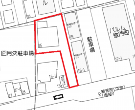 八戸市大字上徒士町、土地の間取り画像です