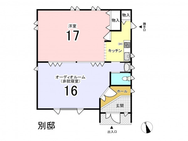 八戸市大字新井田、中古一戸建ての間取り画像です