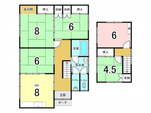 八戸市大字妙、中古一戸建ての間取り画像です