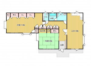 八戸市南郷、中古一戸建ての間取り画像です