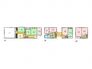 八戸市大字湊町、中古一戸建ての間取り画像です