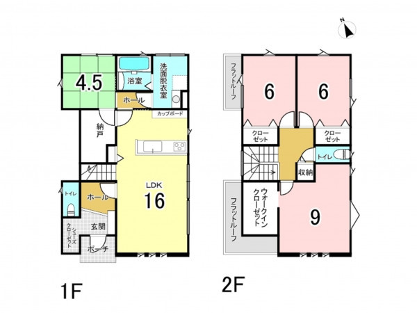 八戸市湊高台、新築一戸建ての間取り画像です