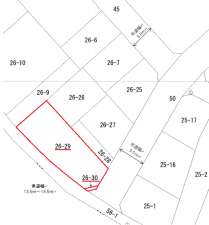 八戸市南類家、土地の間取り画像です