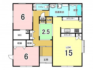 八戸市大字尻内町、中古一戸建ての間取り画像です