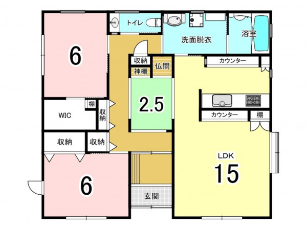 八戸市大字尻内町、中古一戸建ての間取り画像です