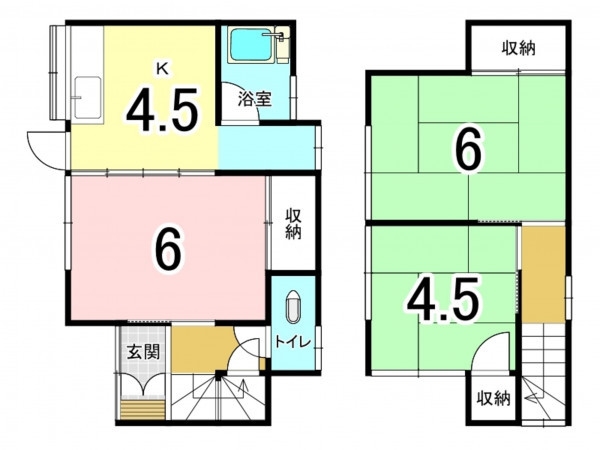 八戸市大字河原木、中古一戸建ての間取り画像です