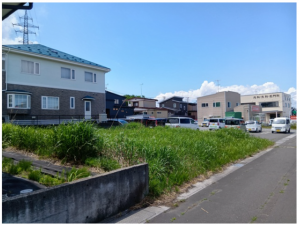 八戸市湊高台、土地の画像です