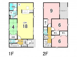 八戸市一番町、新築一戸建ての間取り画像です