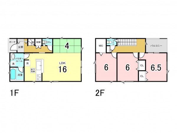 八戸市大字尻内町、新築一戸建ての間取り画像です