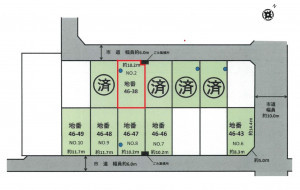 八戸市大字尻内町、土地の間取り画像です