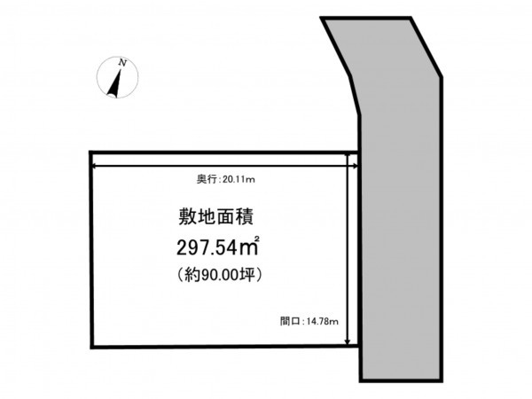 八戸市東白山台、土地の間取り画像です