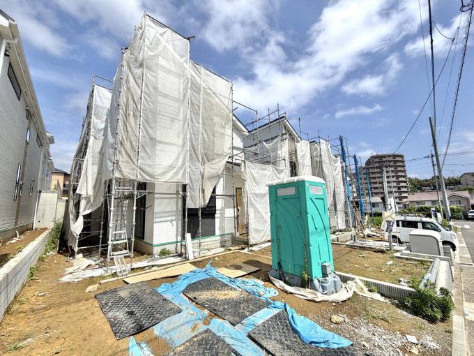 横浜市都筑区東山田、新築一戸建ての外観画像です