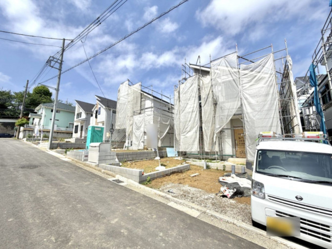 横浜市都筑区東山田、新築一戸建ての外観画像です