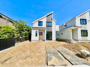 横浜市都筑区東山田、新築一戸建ての外観画像です