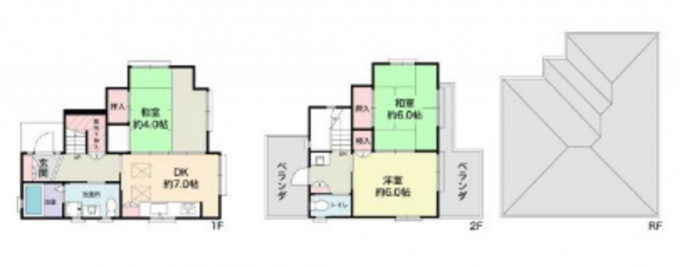 横浜市都筑区牛久保町、中古一戸建ての間取り画像です