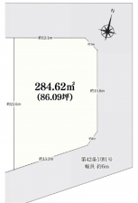 横浜市都筑区茅ケ崎南、土地の間取り画像です