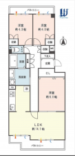 横浜市都筑区佐江戸町、中古マンションの間取り画像です