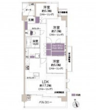横浜市都筑区すみれが丘、中古マンションの間取り画像です