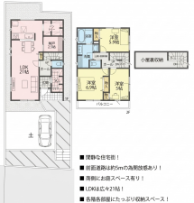 横浜市都筑区勝田町、新築一戸建ての間取り画像です