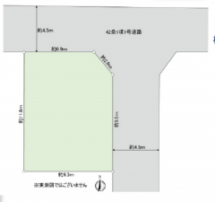 横浜市都筑区川和町、土地の間取り画像です