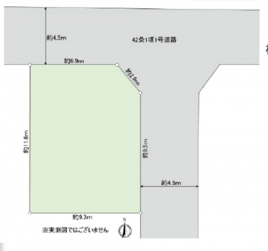 横浜市都筑区川和町、土地の間取り画像です
