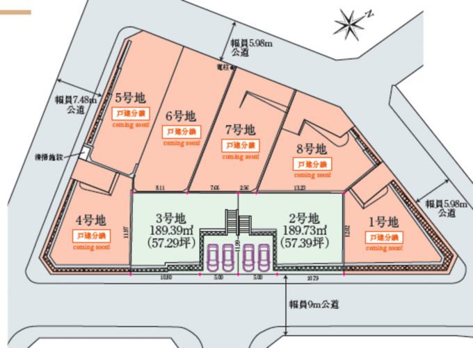 横浜市都筑区東山田、土地の間取り画像です