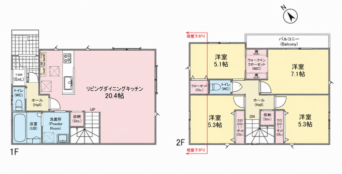 横浜市都筑区池辺町、新築一戸建ての間取り画像です