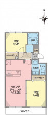横浜市都筑区大熊町、中古マンションの間取り画像です