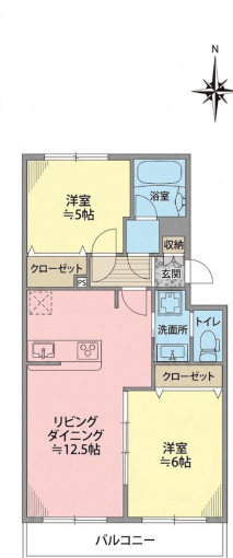 横浜市都筑区大熊町、中古マンションの間取り画像です