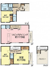 横浜市都筑区川和町、中古一戸建ての間取り画像です