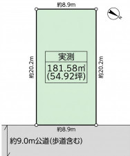 横浜市都筑区荏田南、土地の間取り画像です