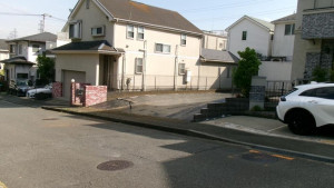横浜市都筑区荏田南、土地の前面道路を含む現地写真画像です