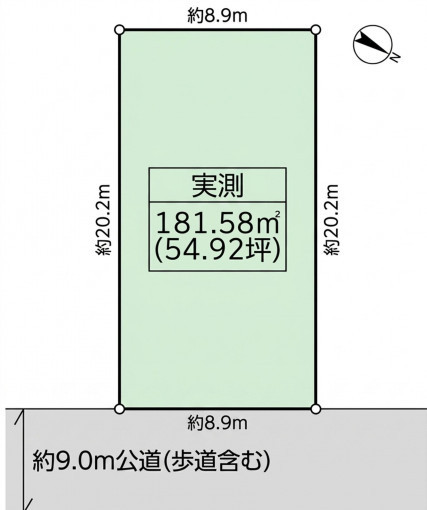 横浜市都筑区荏田南、土地の間取り画像です