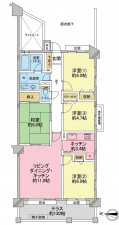 横浜市都筑区池辺町、中古マンションの間取り画像です